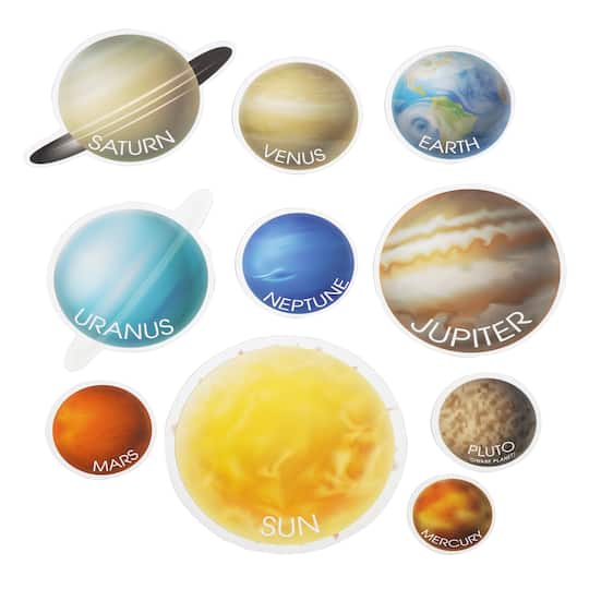 Die Cut Planet Accents, 10ct. by B2C&#xAE;